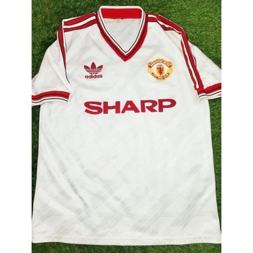 Manchester United Adidas Away 1986 1987 1988 Soccer Jersey M
